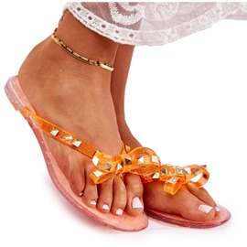 Dámské gumové žabky Orange Monise oranžový Dámské gumové žabky Orange Monise oranžový