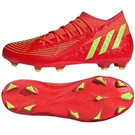 Boty Adidas Predator Edge.3 Fg M GW1005 červený pomeranče a červené