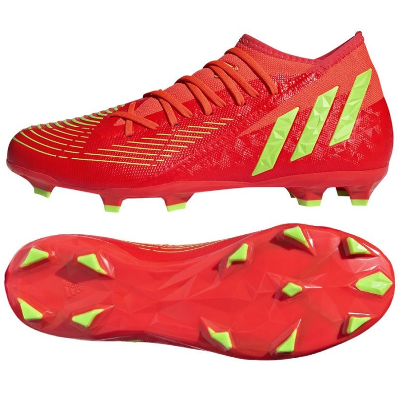 Boty Adidas Predator Edge.3 Fg M GW1005 červené pomeranče a červené Boty Adidas Predator Edge.3 Fg M GW1005 červené pomeranče a červené