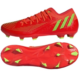 Boty Adidas Predator Edge.3 L Fg M GW0994 červené pomeranče a červené Boty Adidas Predator Edge.3 L Fg M GW0994 červené pomeranče a červené