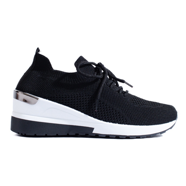 SHELOVET Černé fitness tenisky černá