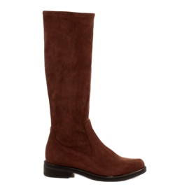 Caprice Dámské kozačky Stretch 25512-29 316 Dk Cognac Stre hnědý