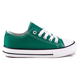 Šněrovací dětské tenisky Vico zelené zelený