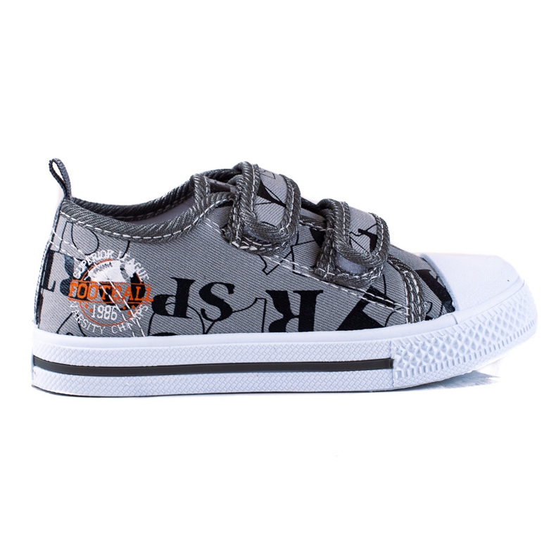 Chlapecké tenisky Shelovet se suchým zipem šedé barvy šedá