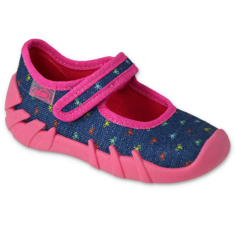 Dětské pantofle Befado 109P255 Navy/Pink růžový
