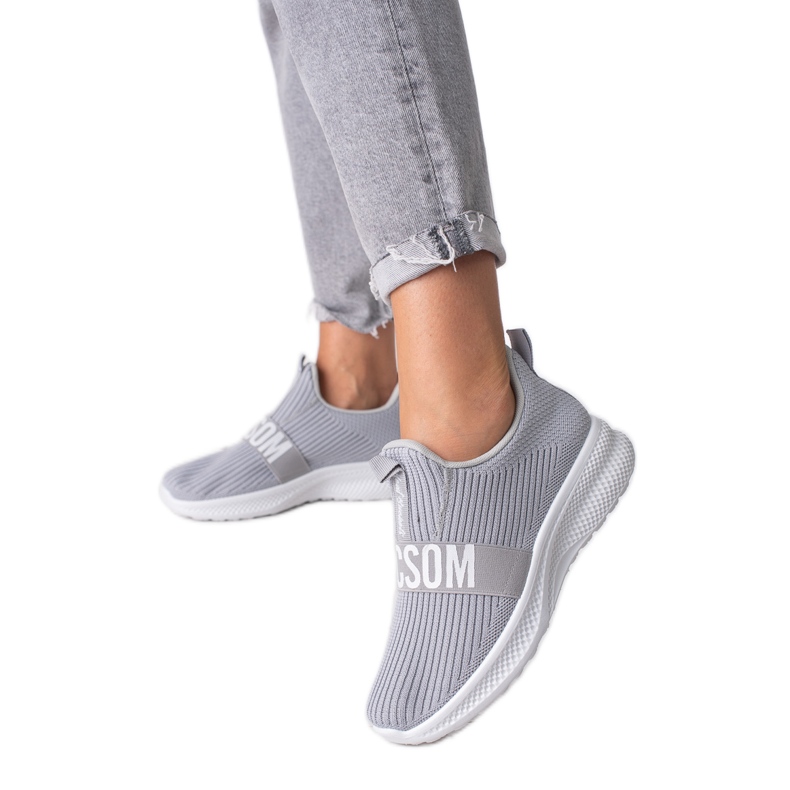 Dámské šedé textilní tenisky Shelovet šedá Dámské šedé textilní tenisky Shelovet šedá