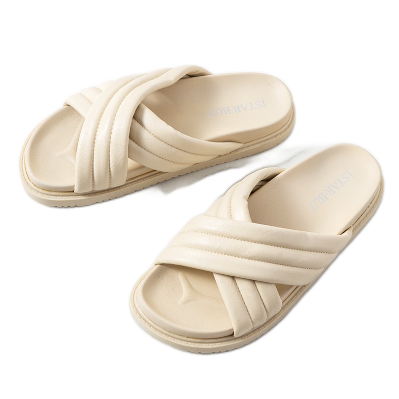 Béžové pantofle na platformě Daintree béžový Béžové pantofle na platformě Daintree béžový