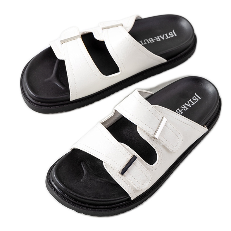 Bílé pantofle na platformě Boonah bílý