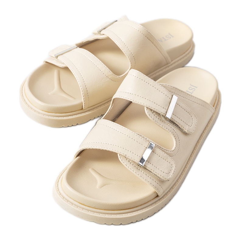 Béžové pantofle na platformě Boonah béžový