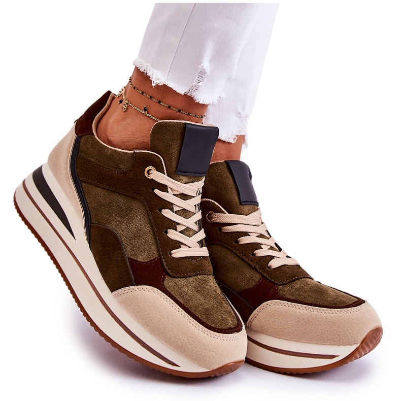 PS1 Dámské semišové sportovní boty Zeleno-béžová Elisse béžový zelená PS1 Dámské semišové sportovní boty Zeleno-béžová Elisse béžový zelená