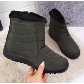Nepromokavé sněhule s khaki zipem NEWS zelená Nepromokavé sněhule s khaki zipem NEWS zelená