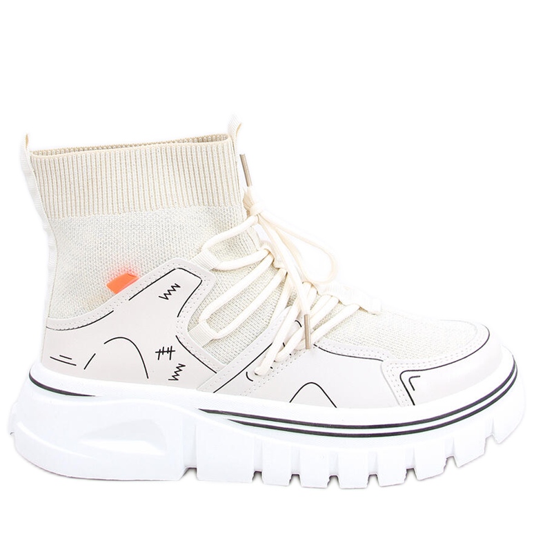 Ponožkové sportovní boty Malin Beige béžový