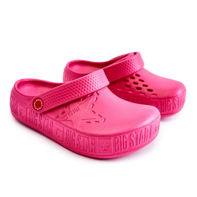 Dětské lehké pantofle Kroks Big Star II375006 Fuchsia růžový Dětské lehké pantofle Kroks Big Star II375006 Fuchsia růžový