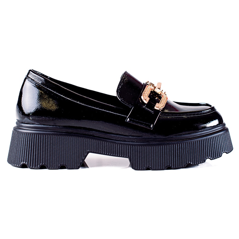 Černé lakované boty Vinceza černá