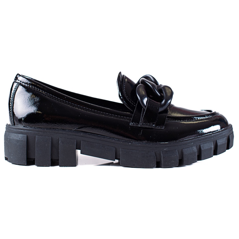 Černé lakované boty Vinceza černá