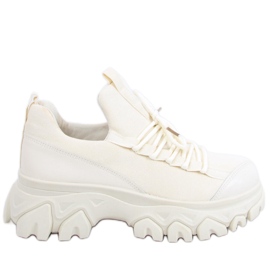 Sportovní boty Huggy Beige s vysokou podrážkou béžový