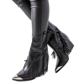 Černé kovbojské boty Wando černý