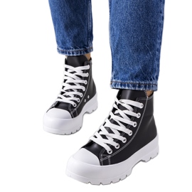 Černé tenisky na platformě Curley černý