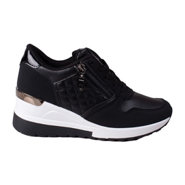 Dámské černé tenisky Shelovet s prošíváním černá