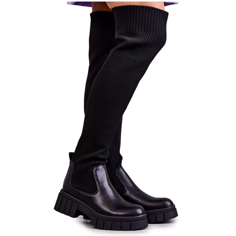 PS1 Dámské vysoké boty Workers Black Austin černá