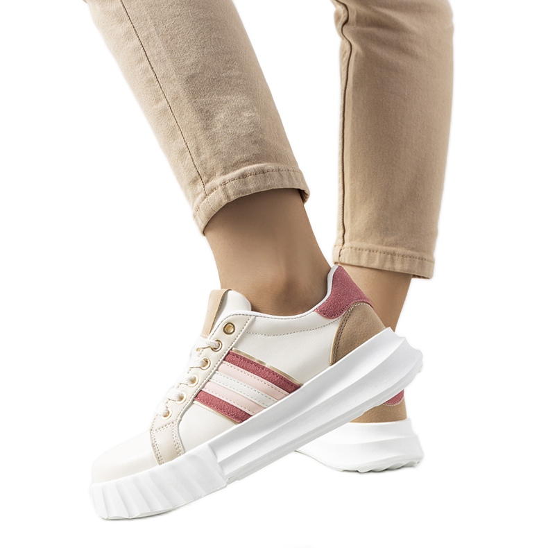 Béžové tenisky na platformě Prinsep béžový