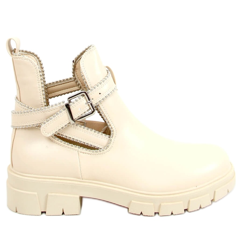 Vykrojené kozačky Korina Beige béžový Vykrojené kozačky Korina Beige béžový