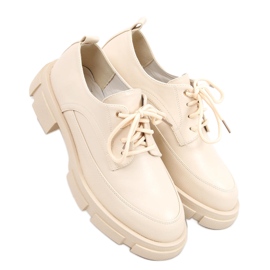 Mokasíny na vysoké podrážce Unna Beige béžový