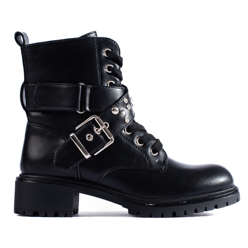 Dámské pracovní boty Shelovet s ozdobným páskem černá