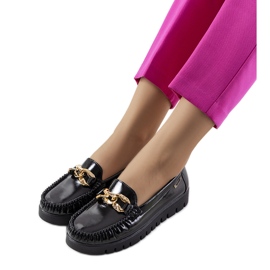 Černé mokasíny na platformě Travessa černý