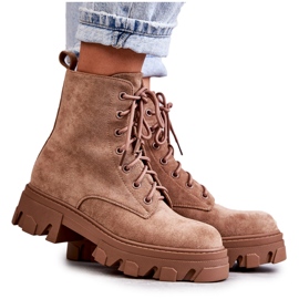 PG1 Semišové teplé boty Workers Brown Darvin hnědý PG1 Semišové teplé boty Workers Brown Darvin hnědý