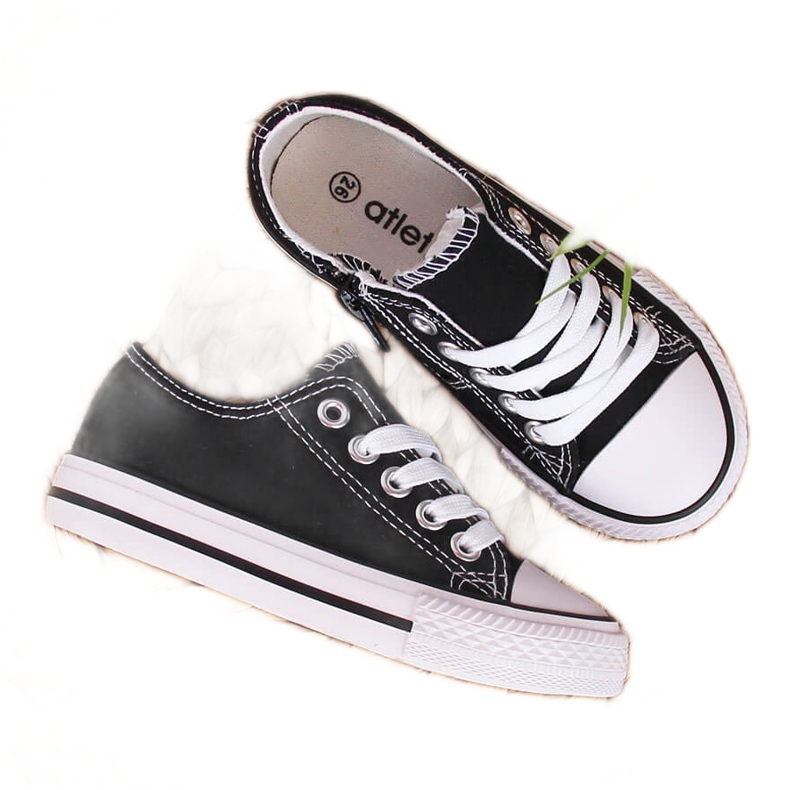 Černé dětské šněrovací tenisky Atletico nízké tenisky černá