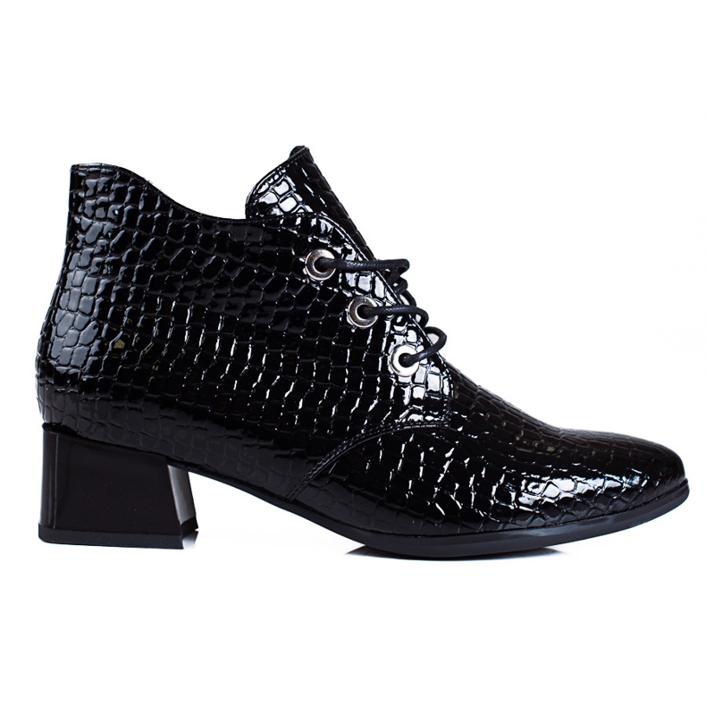 Černé dámské nízké kozačky Vinceza se šněrováním černá