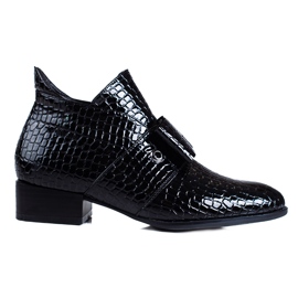 W. Potocki Dámské nízké kozačky Potocki flat heels černé černý