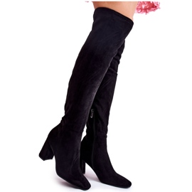 FJ1 Klasické semišové černé boty Kastia černá FJ1 Klasické semišové černé boty Kastia černá