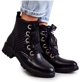 PG1 Černé Torino Prošívané Boty S Oteplením černá