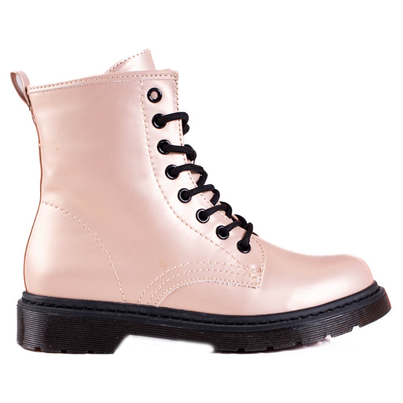 Béžové krajkové dámské kozačky Shelovet s kovovým leskem béžový