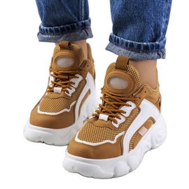 Hnědé dámské tenisky Bonina bílý