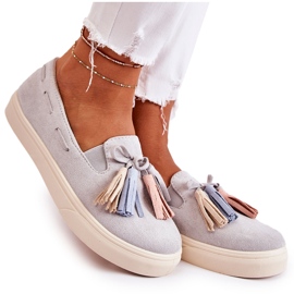 PS1 Dámské tenisky Slip-On šedé Venira šedá