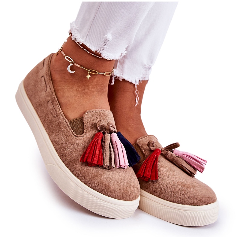 PS1 Dámské tenisky slip-on hnědé Venira hnědý