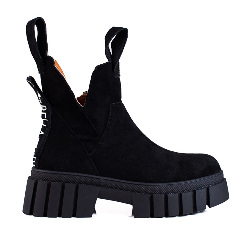 Dámské kozačky Shelovet na vysoké platformě černé barvy černá