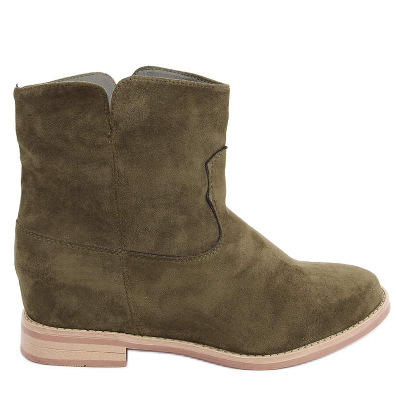 Boty na skrytém klínu Deer Green zelená