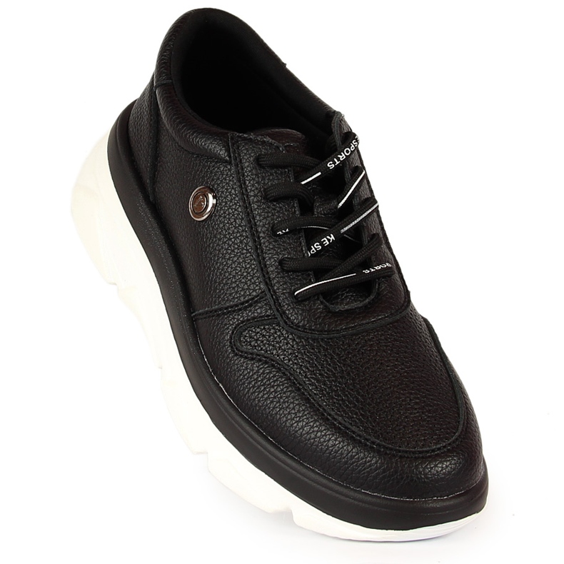 Dámské sportovní boty na černé platformě Vinceza černá Dámské sportovní boty na černé platformě Vinceza černá