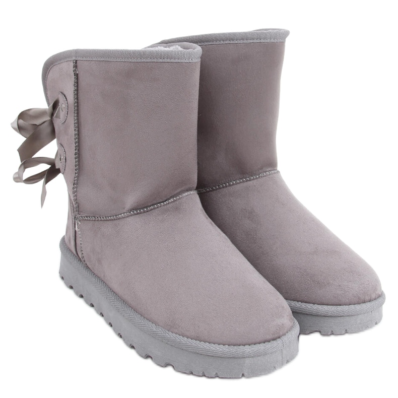 Sněhule Emusy s mašlemi Stella Grey šedá Sněhule Emusy s mašlemi Stella Grey šedá