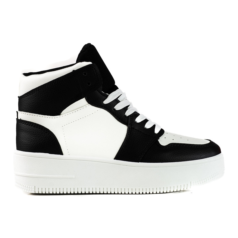 Dámské vysoké černo-bílé tenisky Shelovet bílý černá