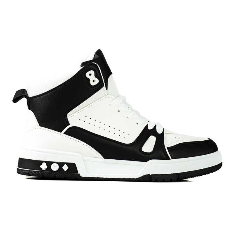 Vysoké šněrovací tenisky Shelovet černé a bílé bílý černá