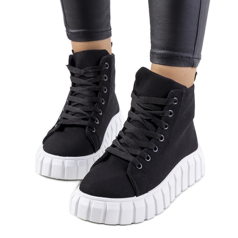 BM Černé tenisky na platformě Horizo ​​​​ černá