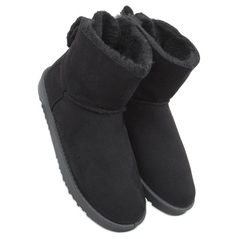 Emusy s vlněnou mašlí Kelly Black černá