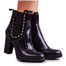PG1 Black Wissey Snake Hadí Boty Na Sloupek černý