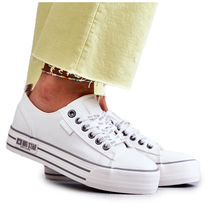 Nízké dámské tenisky Big Star KK274014 Bílé bílý