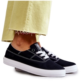 Dámské látkové tenisky Big Star KK274019 Černé černá Dámské látkové tenisky Big Star KK274019 Černé černá